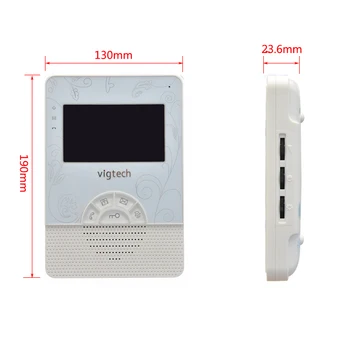 Vigtech4.3` vaizdo domofonas vaizdo doorphone garsiakalbinį telefono aparatą, domofonas sistema balta stebėti lauko vandeniui & infraraudonųjų SPINDULIŲ kamera